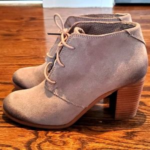 Toms Gray Suede Booties